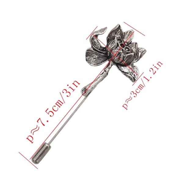 🌺VINTAGE LOTUS BROOCH - Picture 6 of 6